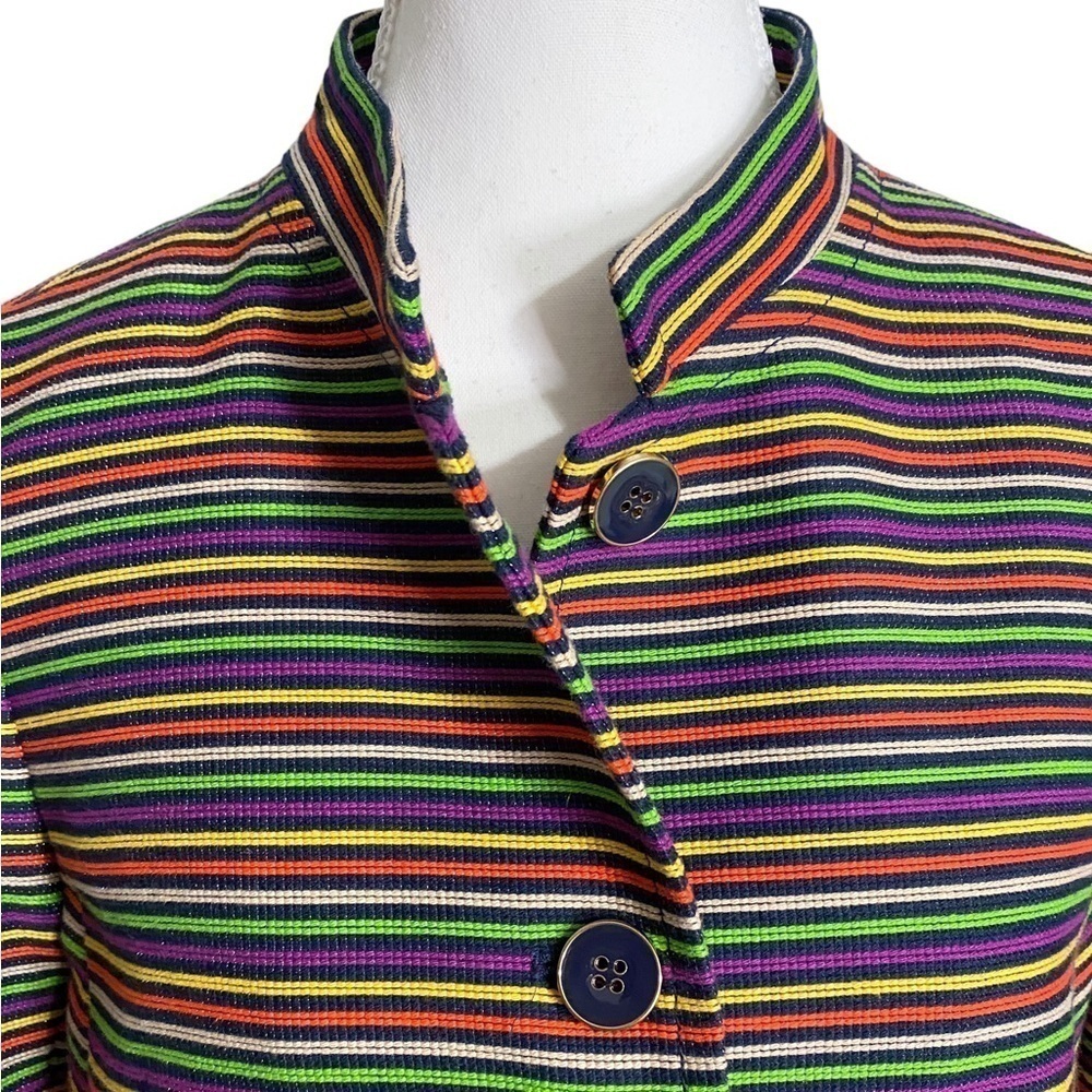 Talbots Multicolored Striped Blazer - Picture 4 of 14